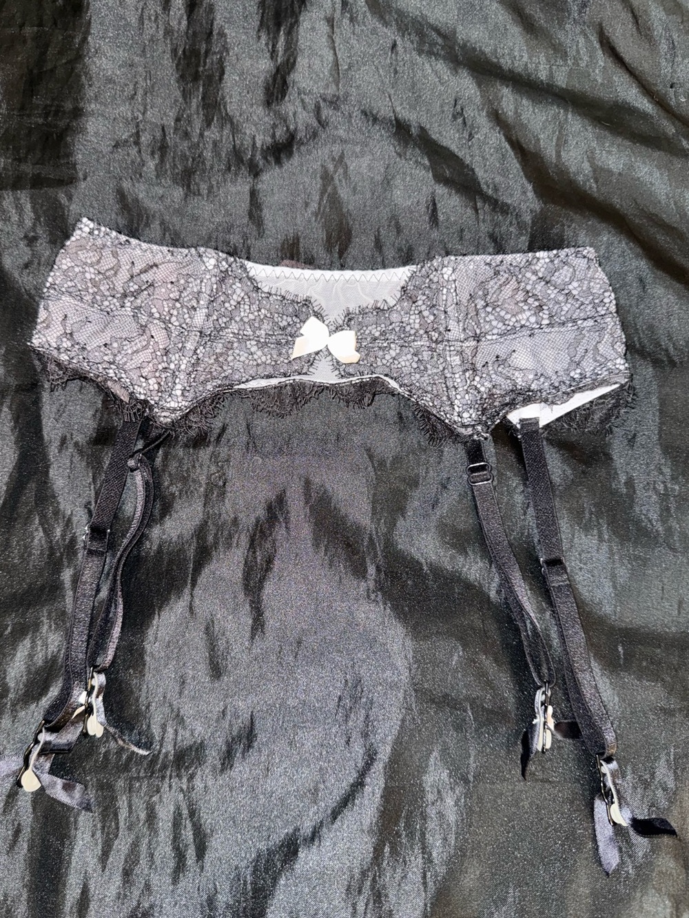 Victoria’s Secret Very Sexy Lace Garter Belt XSS/TPP Black Lingerie